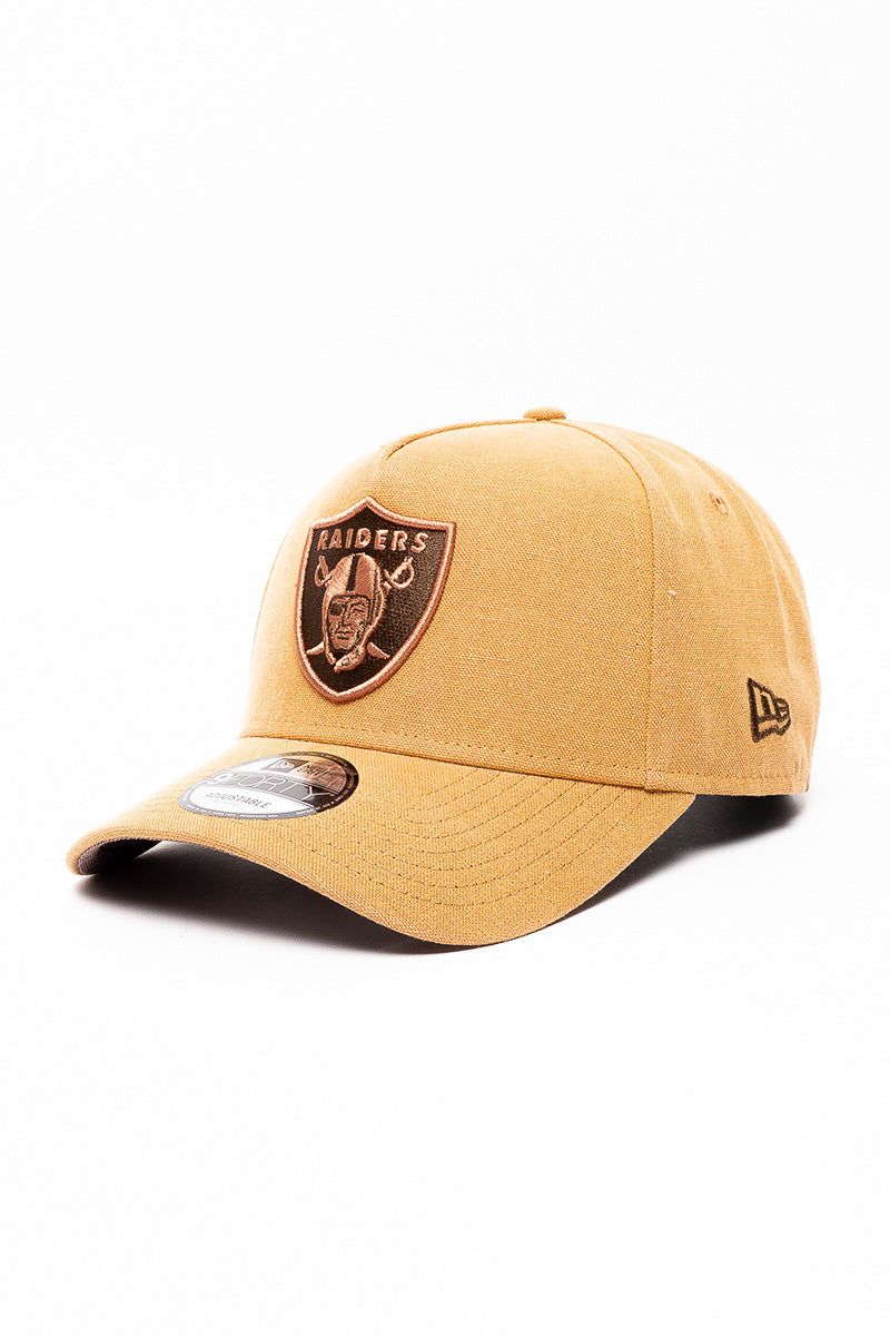9Forty Las Vegas Raiders Washed Bronze Canvas Cap - Womens