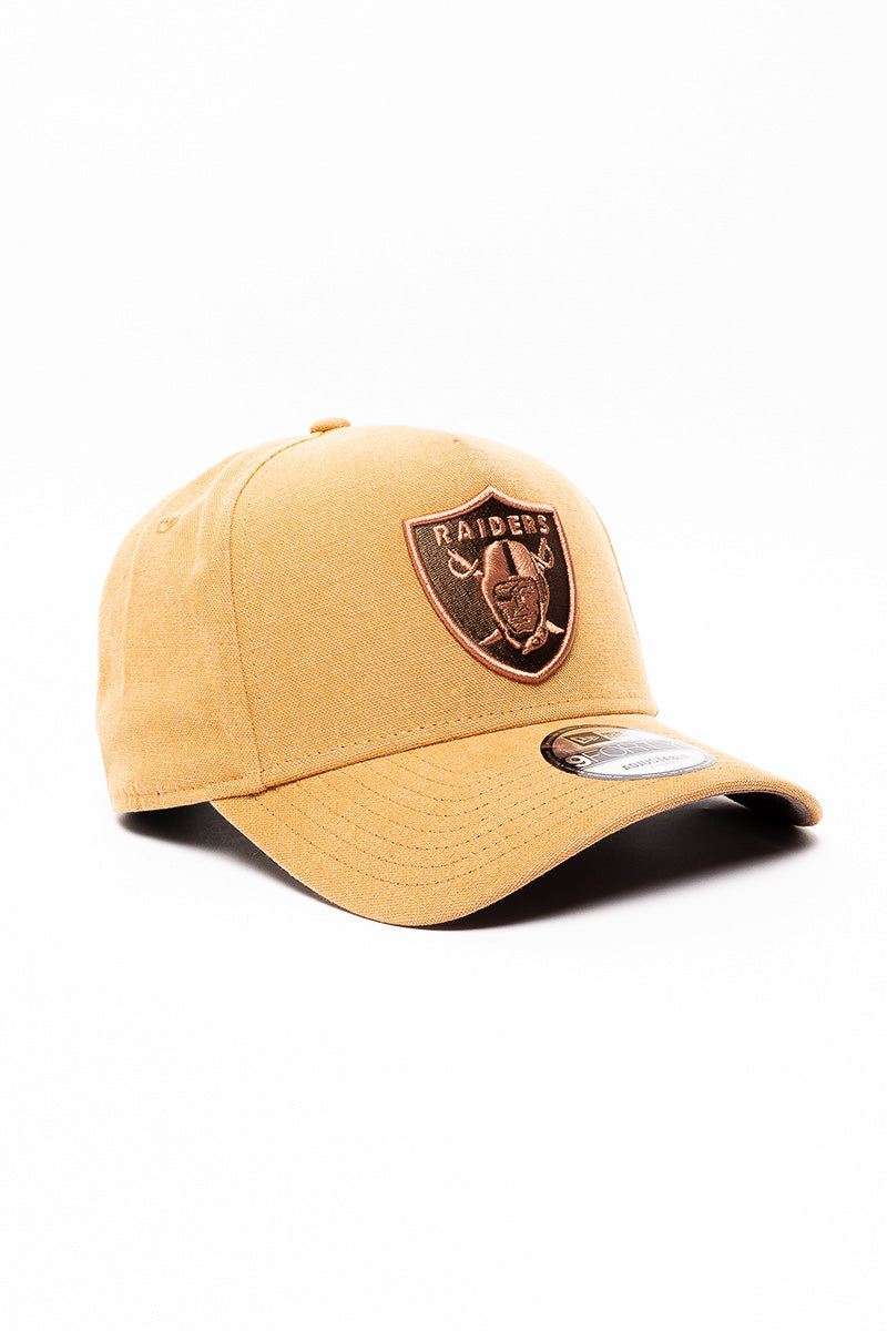 9Forty Las Vegas Raiders Washed Bronze Canvas Cap - Mens