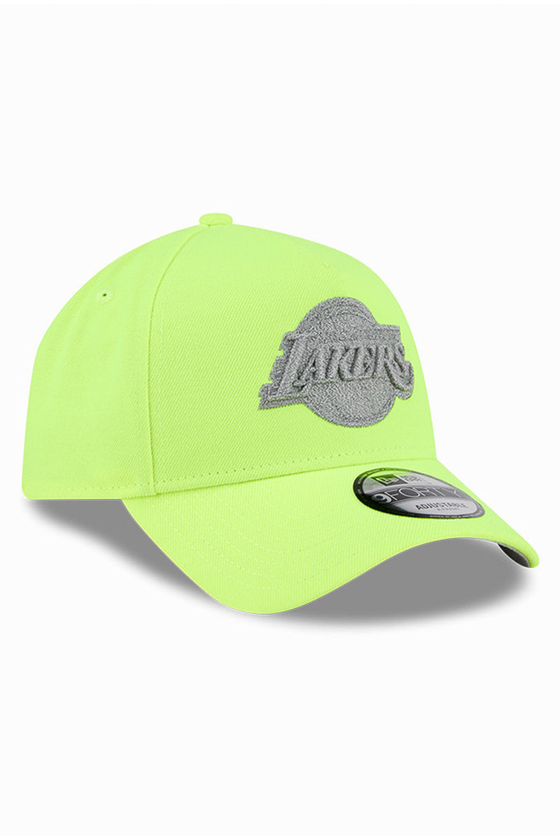 9Forty LA Lakers 'Hi-Viz' A-Frame Snapback