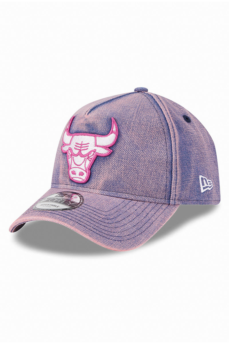Chicago Bulls 9Forty Pink Acid Denim A-Frame Snapback