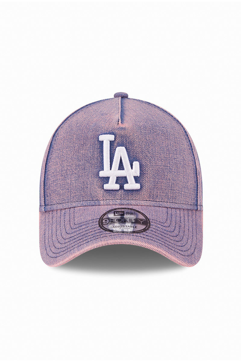 LA Dodger 9Forty Pink Acid Denim A-Frame Snapback