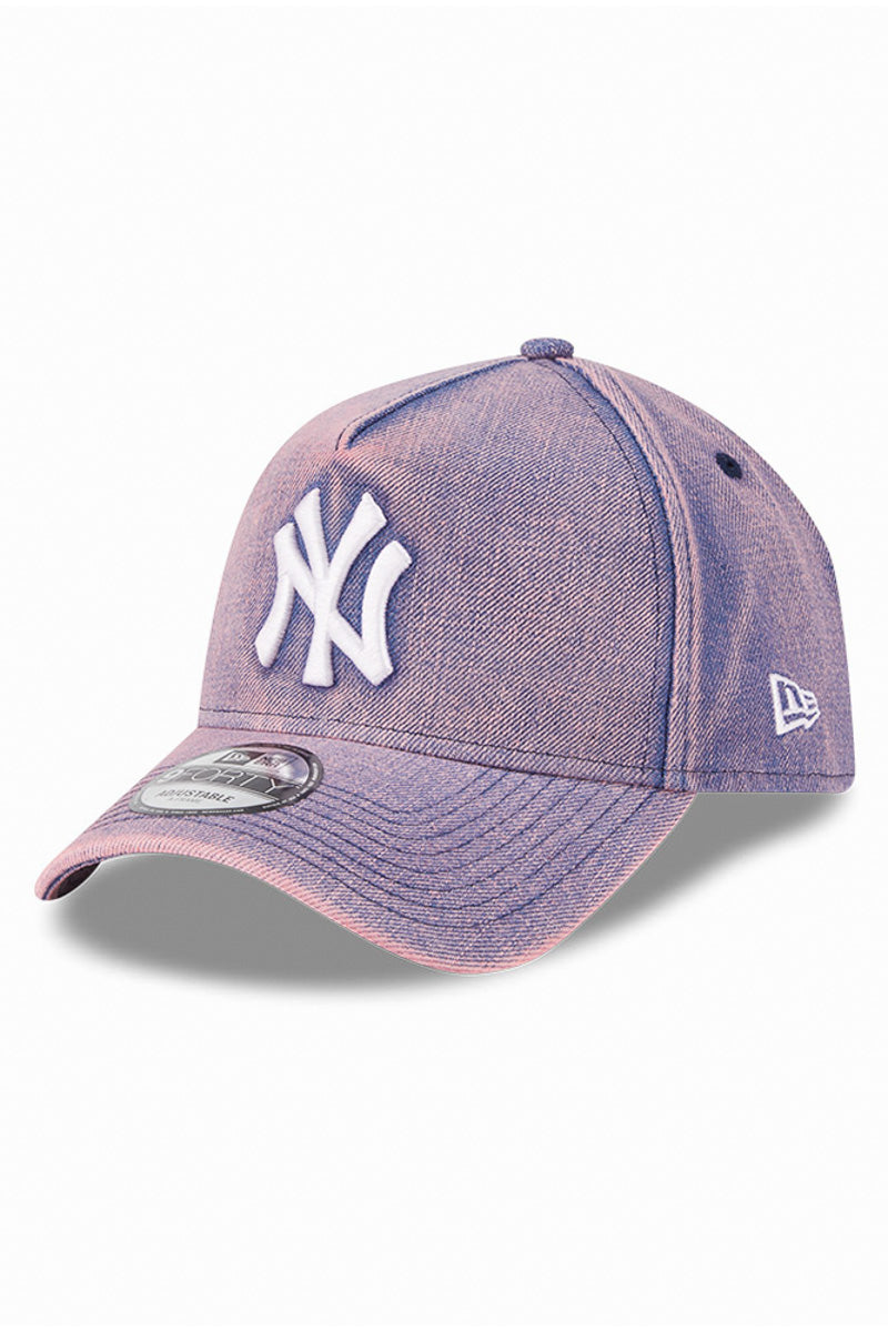 New York Yankees 9Forty Pink Acid Denim A-Frame Snapback