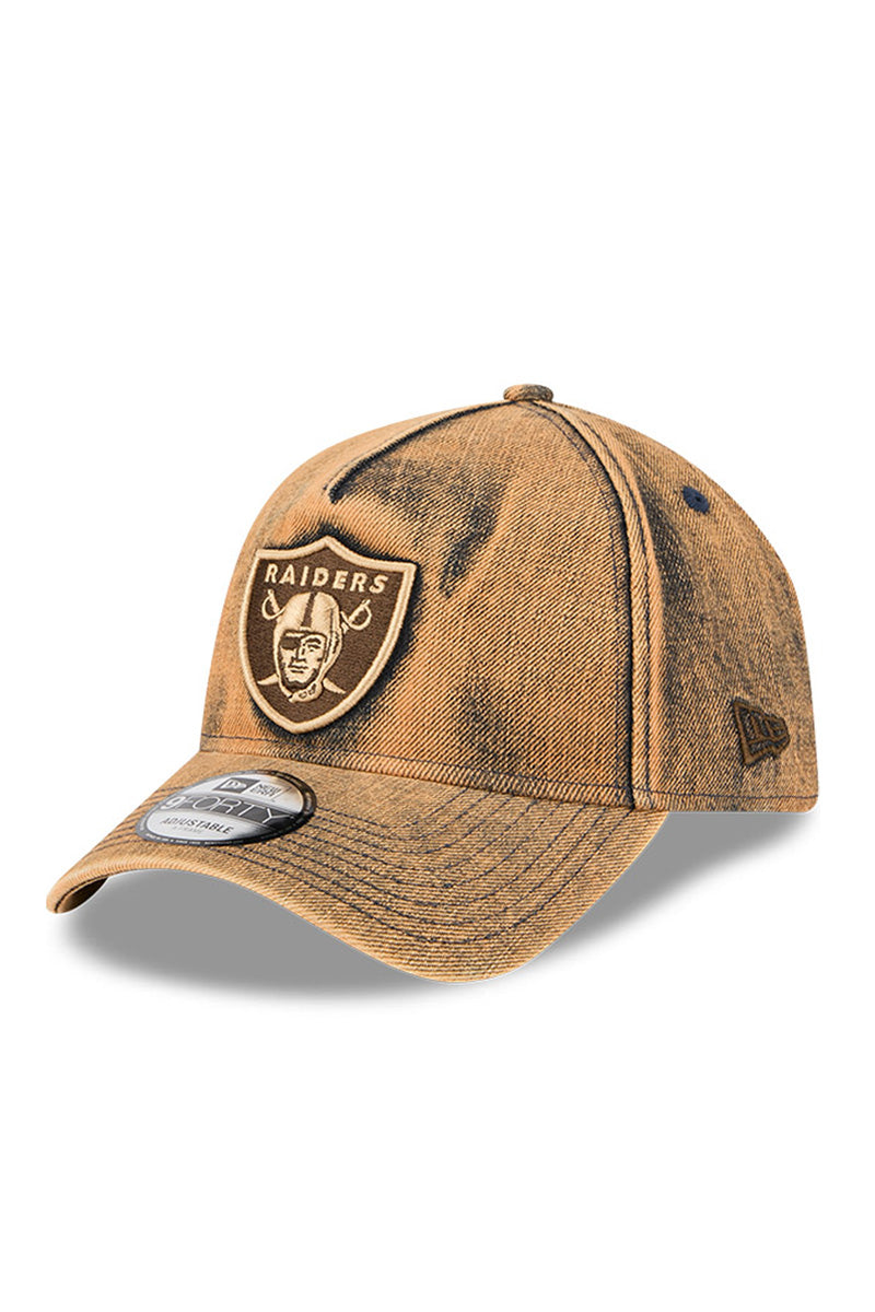 Las Vegas Raiders 940 A-Frame Overwashed Denim Cap - Mens