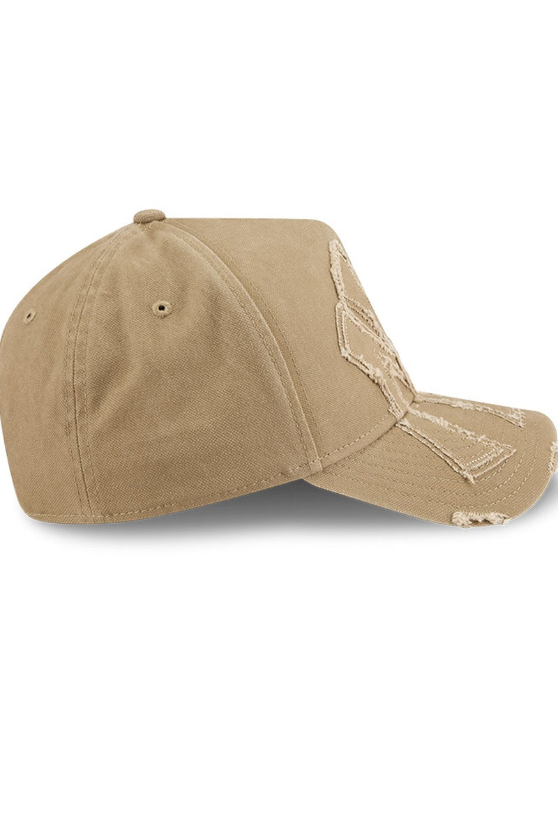 NY Yankees Khaki Distressed NY 940 A-Frame Cap - Mens