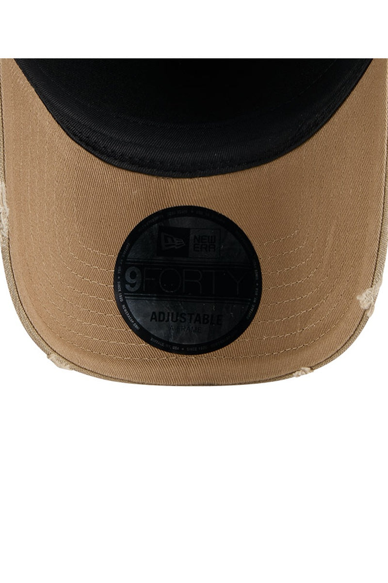 NY Yankees Khaki Distressed NY 940 A-Frame Cap - Mens