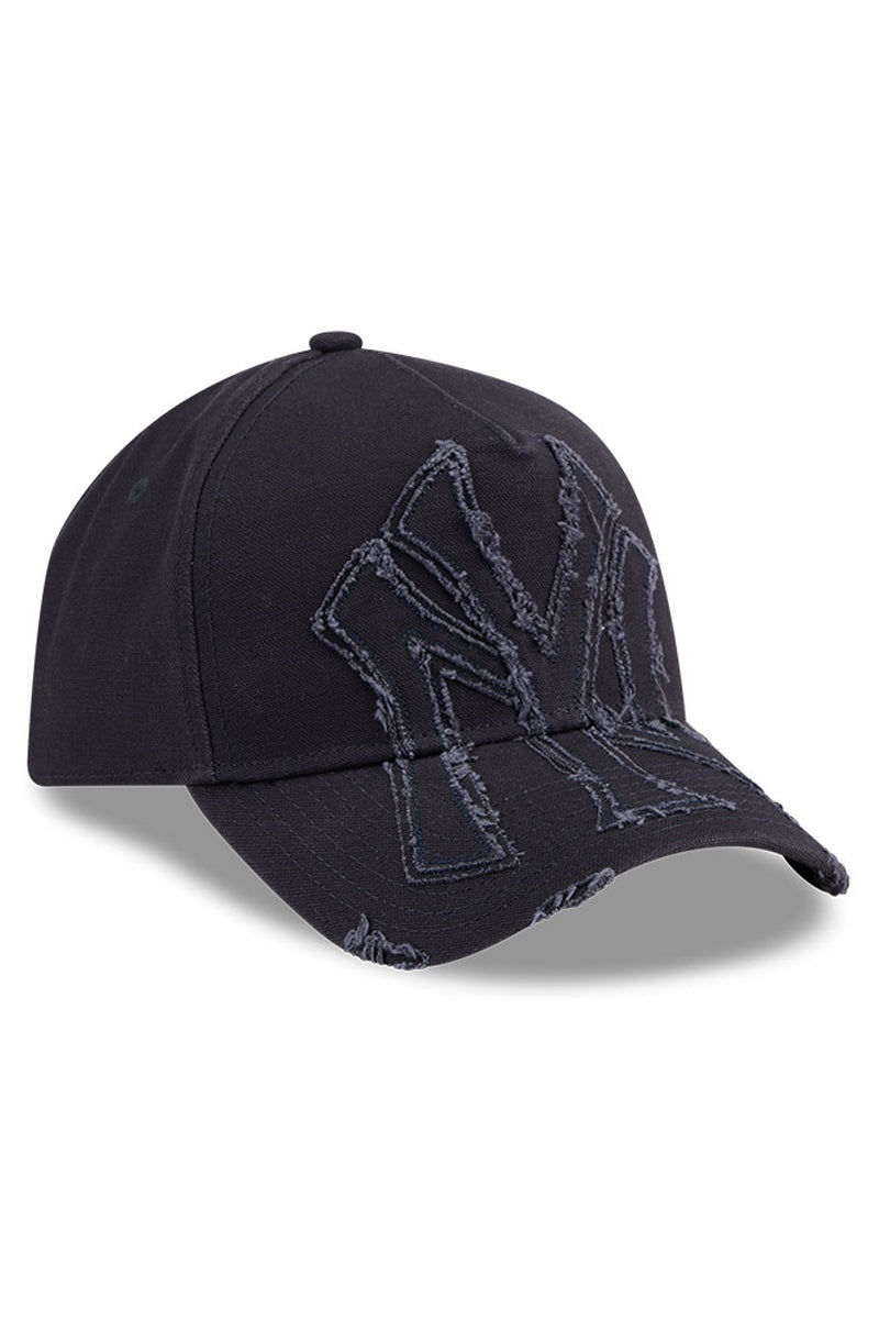 NY Yankees Navy Distressed NY 940 A-Frame Cap - Mens
