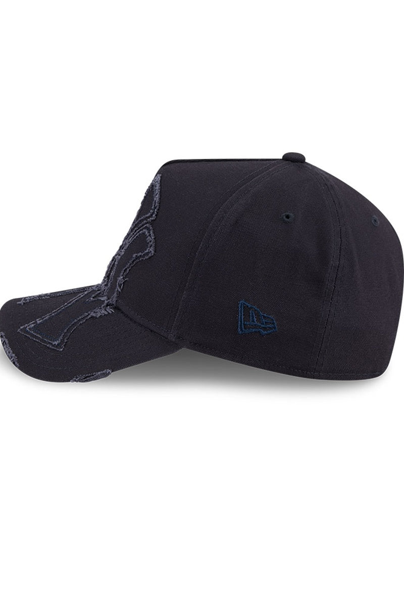 NY Yankees Navy Distressed NY 940 A-Frame Cap - Mens