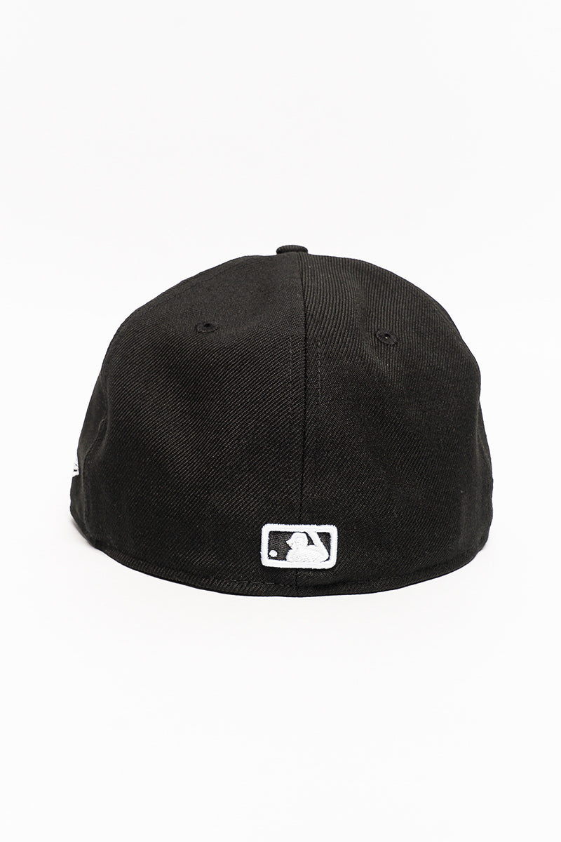 LA Dodgers 59Fifty Blk/Wht Fitted Cap