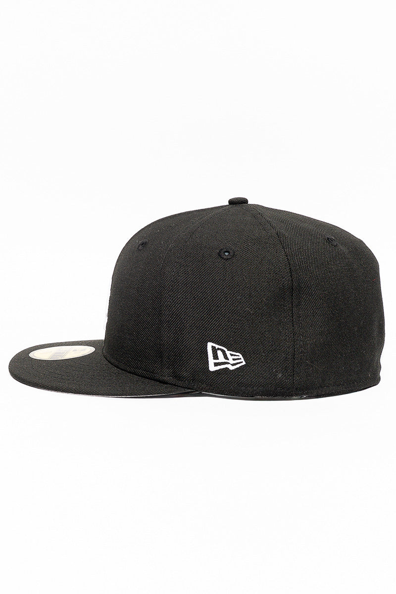 LA Dodgers 59Fifty Blk/Wht Fitted Cap