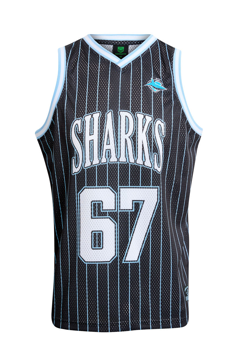 Cronulla Sharks NRL Basketball Singlet
