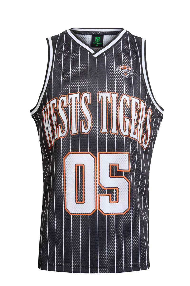 West Tigers NRL Basketball Singlet