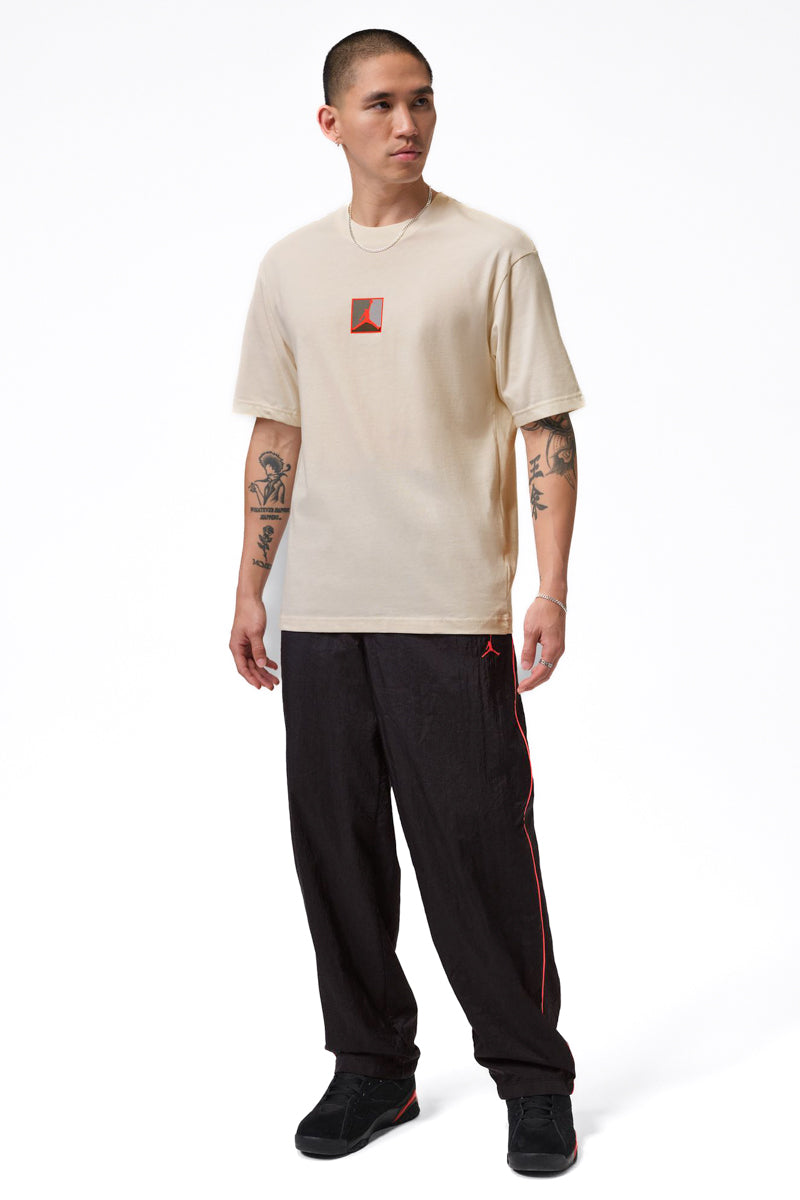 Jordan Brooklyn Back Logo Pale Ivory T-Shirt - Mens