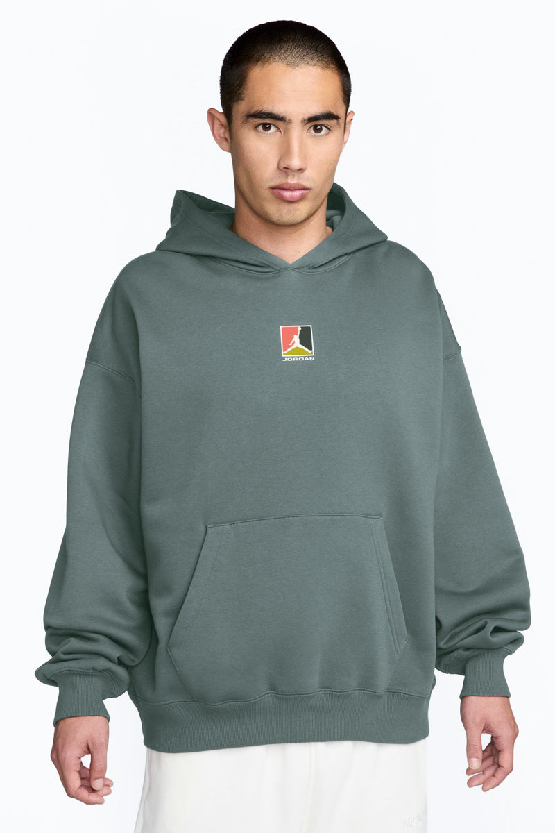 Jordan Brooklyn Graphic Fleece Lichen Hoodie - Mens
