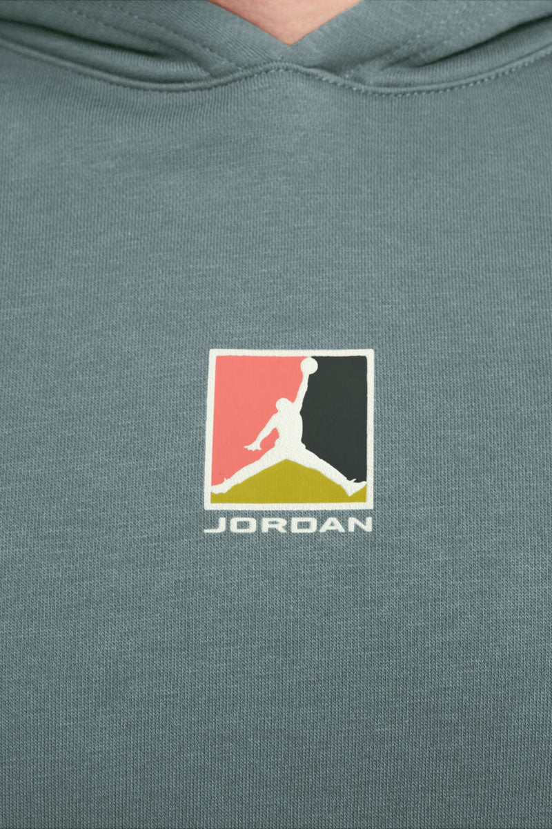 Jordan Brooklyn Graphic Fleece Lichen Hoodie - Mens