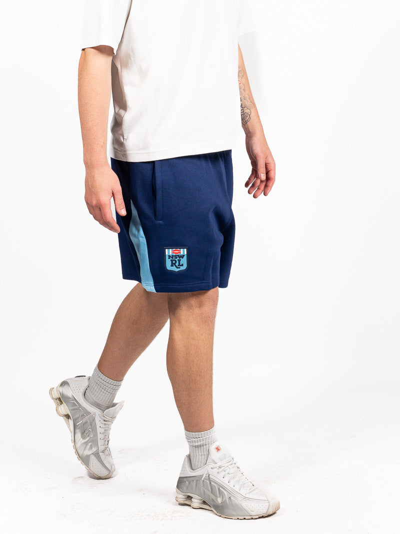 State of Origin NSW Colour Block Navy Shorts - Mens