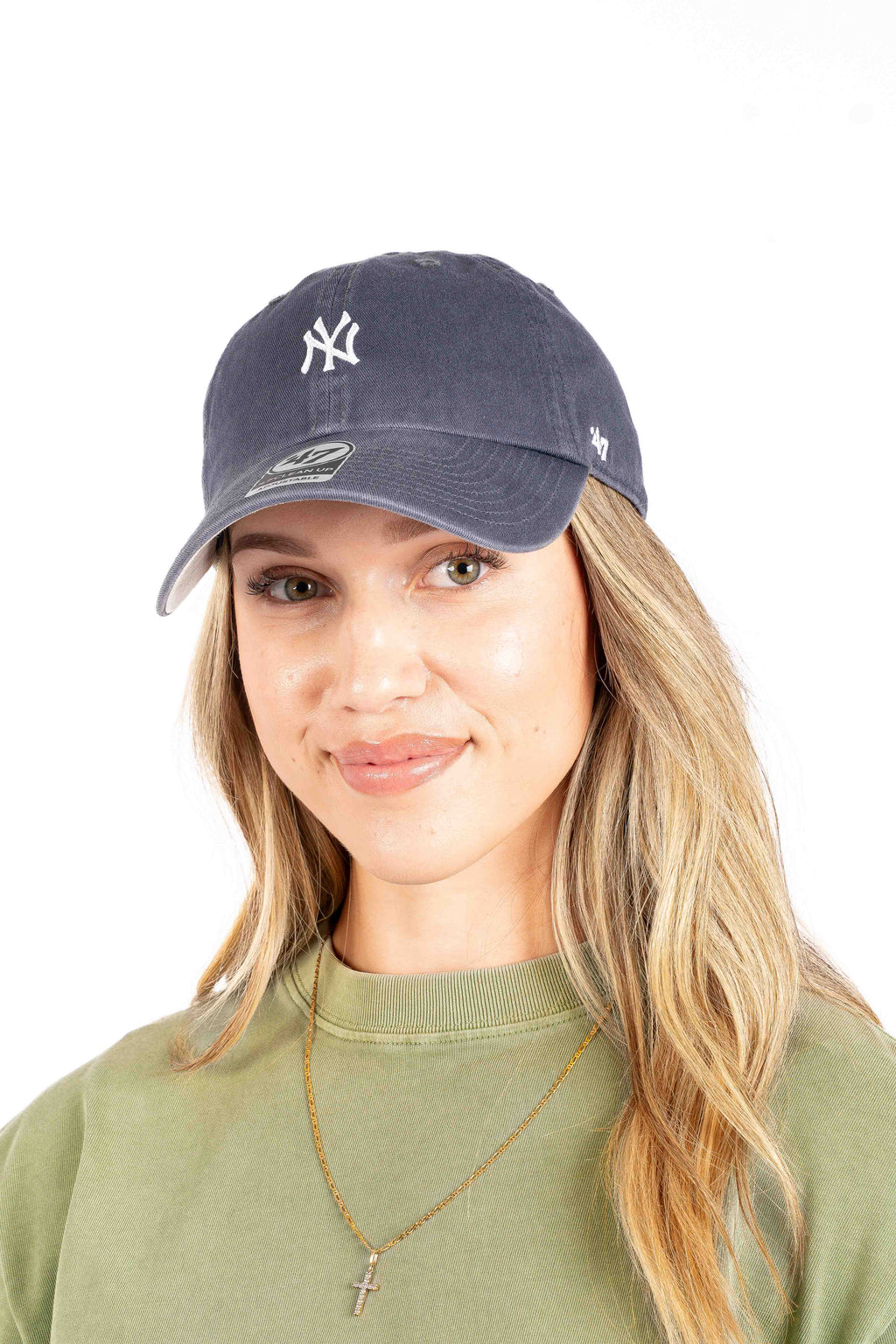 New York Yankees Base Runner Clean Up Strapback - Womens