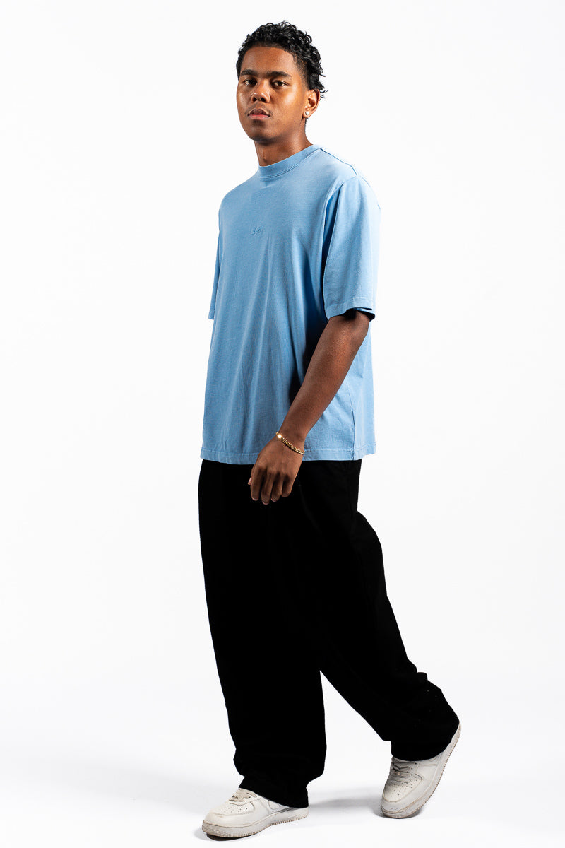 American Bodega Sky Blue Front Embroided Tee - Mens