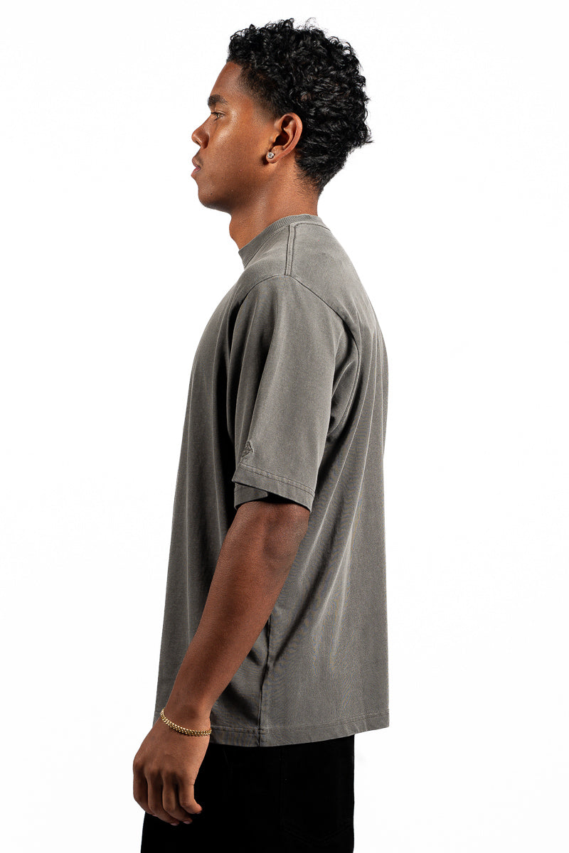 American Bodega Charcoal Sleeve Logo Tee - Mens