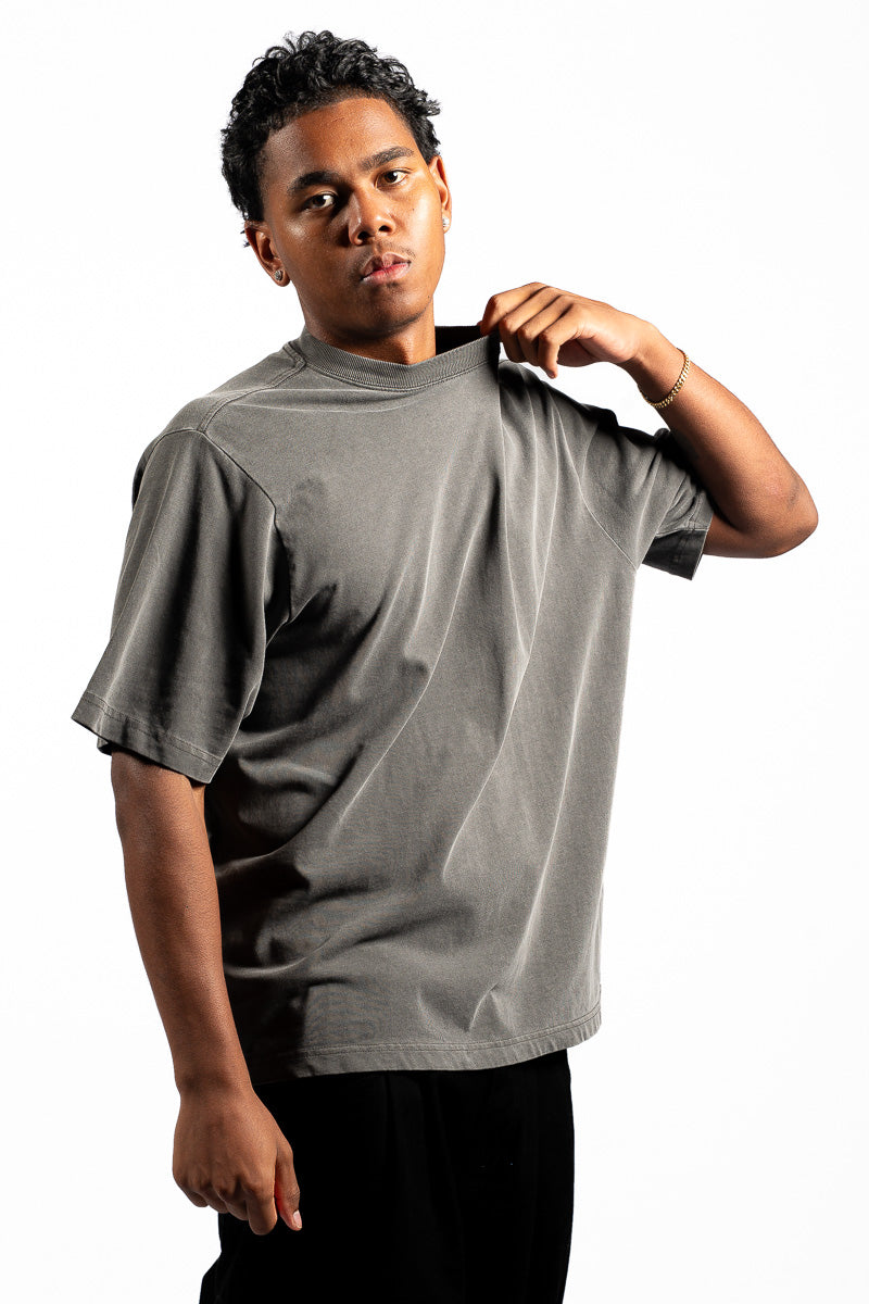American Bodega Charcoal Sleeve Logo Tee - Mens