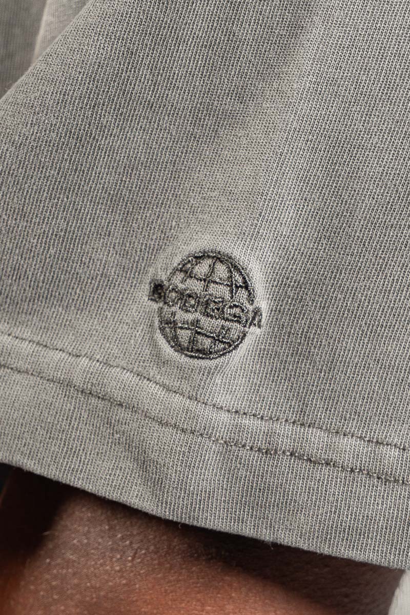 American Bodega Charcoal Sleeve Logo Tee - Mens