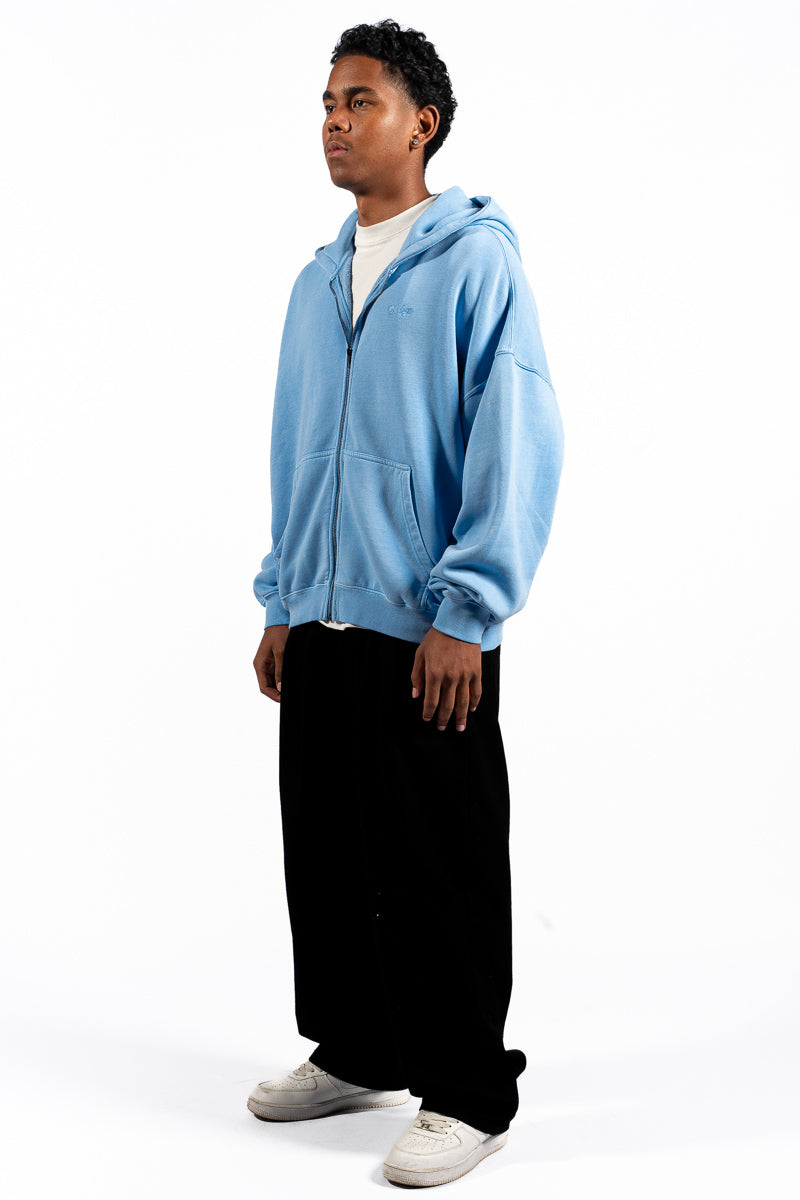 American Bodega Sky Blue Zip Hoodie - Mens