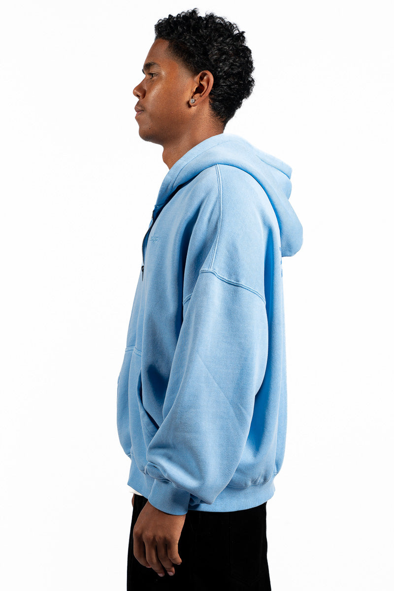 American Bodega Sky Blue Zip Hoodie - Mens