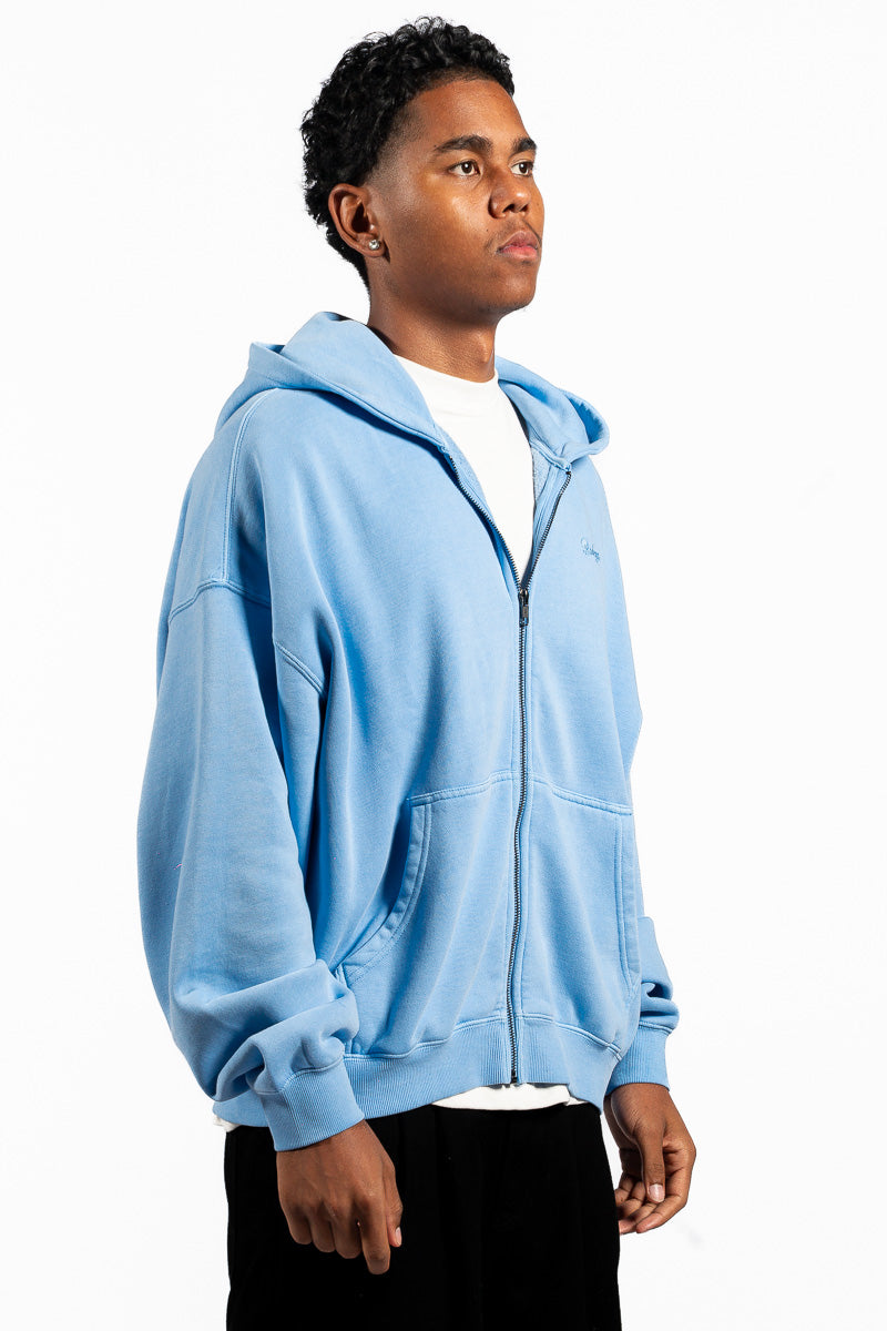 American Bodega Sky Blue Zip Hoodie - Mens