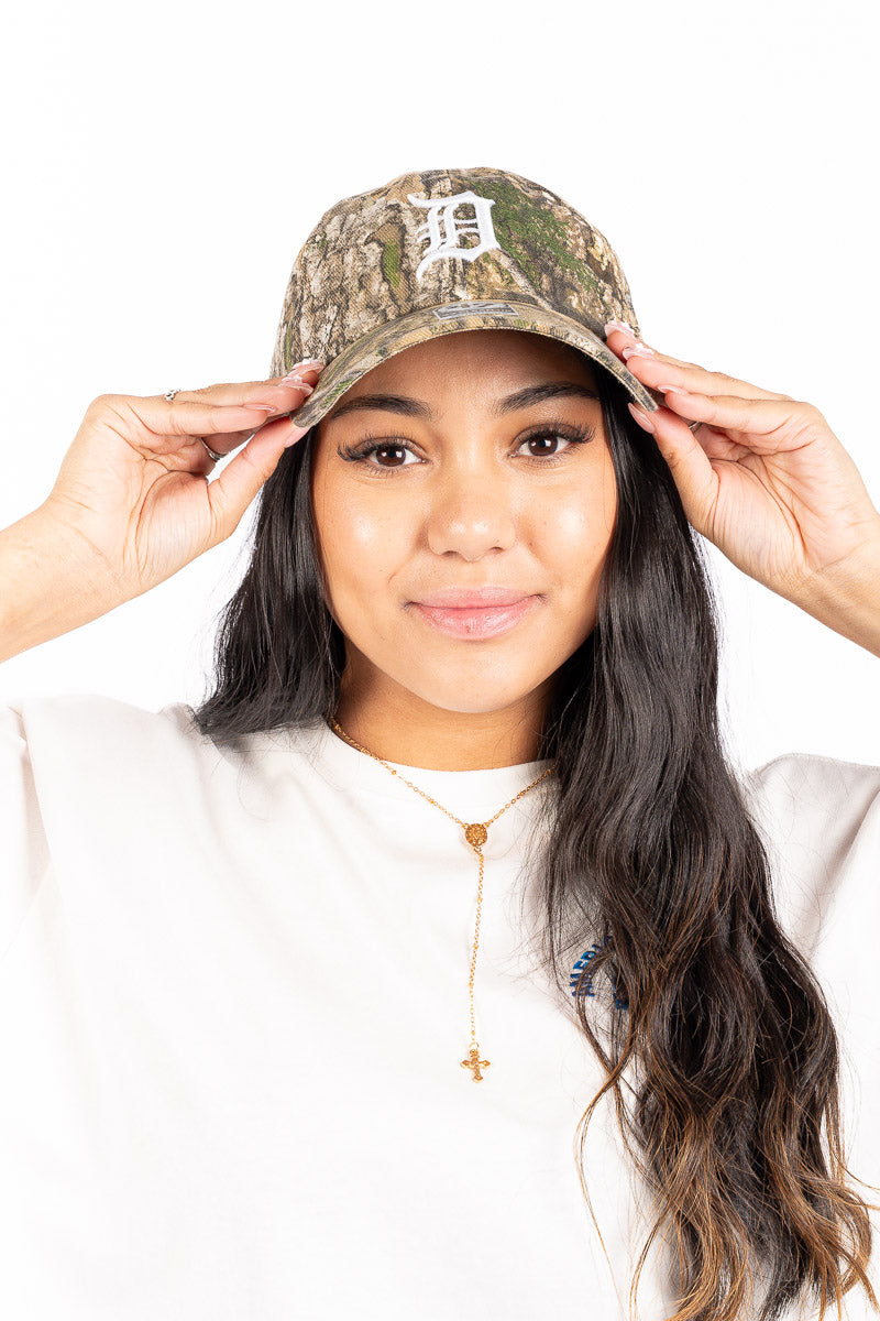 Detroit Tigers Realtree Camo Clean Up Cap - Womens