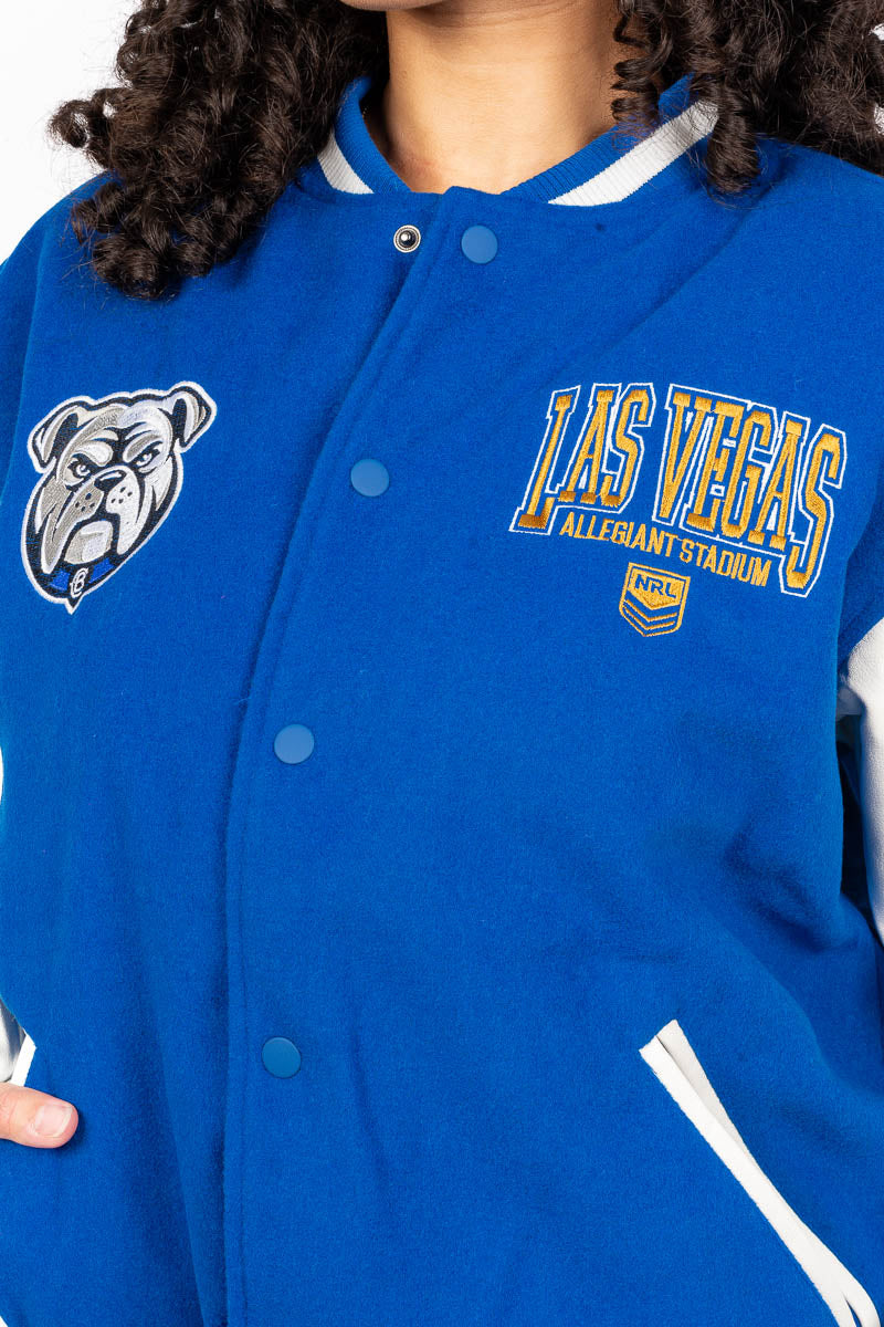 CANTERBURY BANKSTOWN BULLDOGS NRL LAS VEGAS 26 VARSITY JACKET - Womens