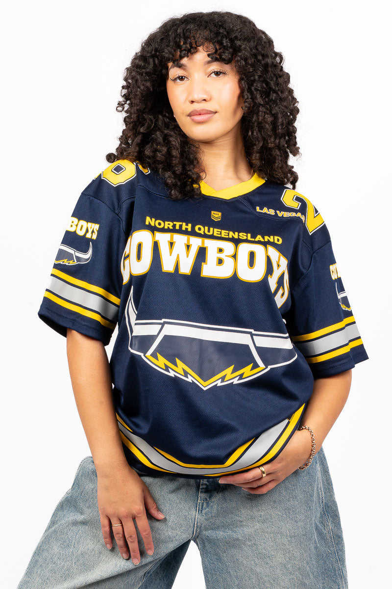 NORTH QUEENSLAND COWBOYS NRL LAS VEGAS 26 GRIDIRON JERSEY  - Womens