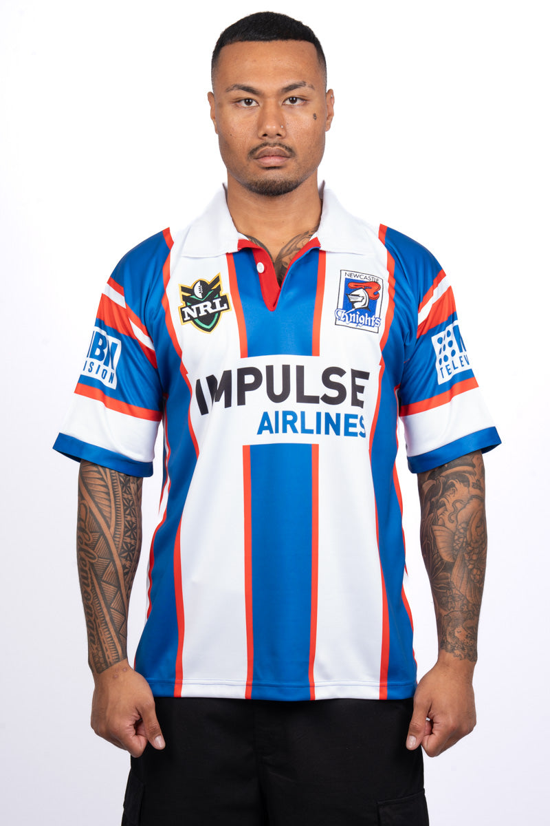 NRL Newcastle Knights 2000 Away Retro Jersey - Mens