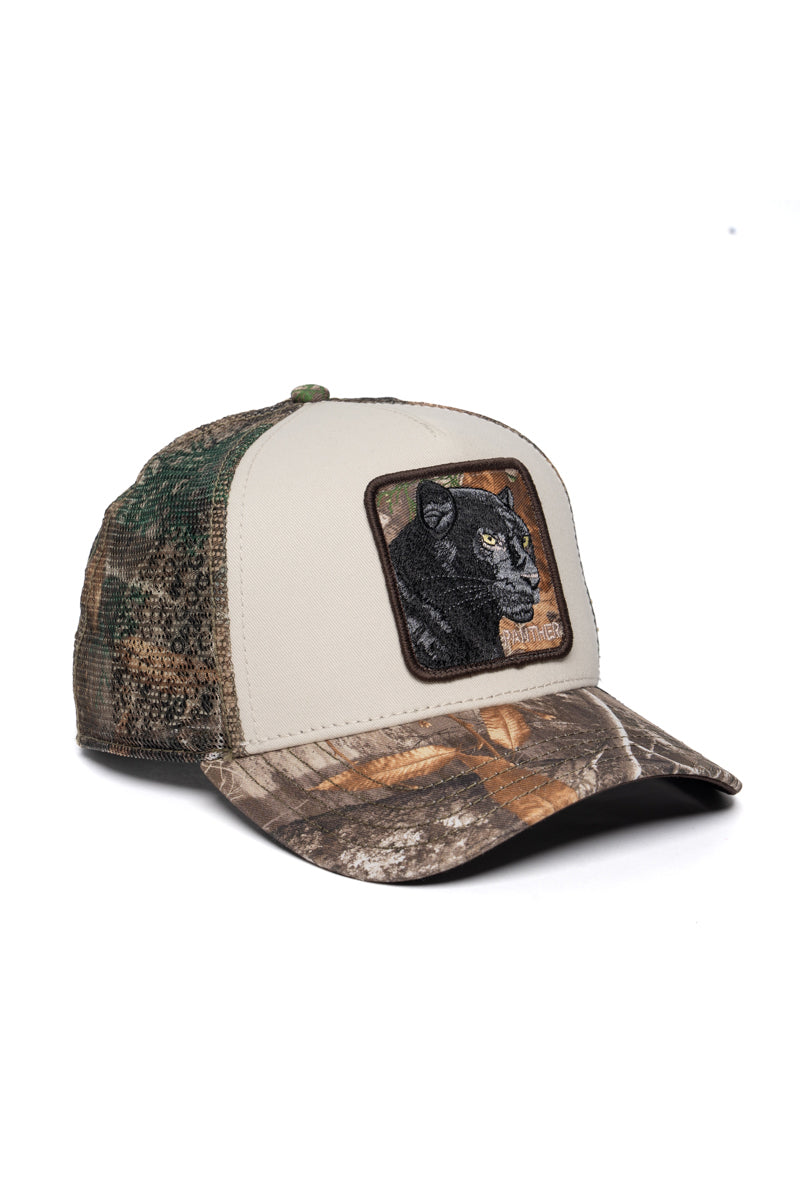 Real Tree Camo Panther Trucker Cap