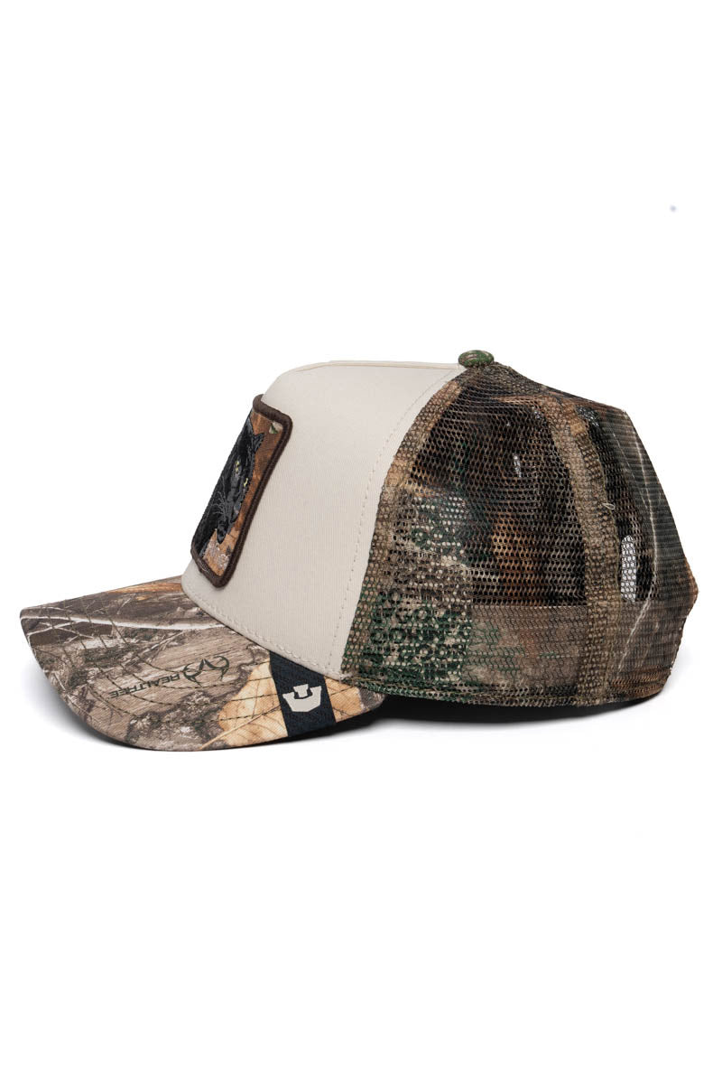Real Tree Camo Panther Trucker Cap
