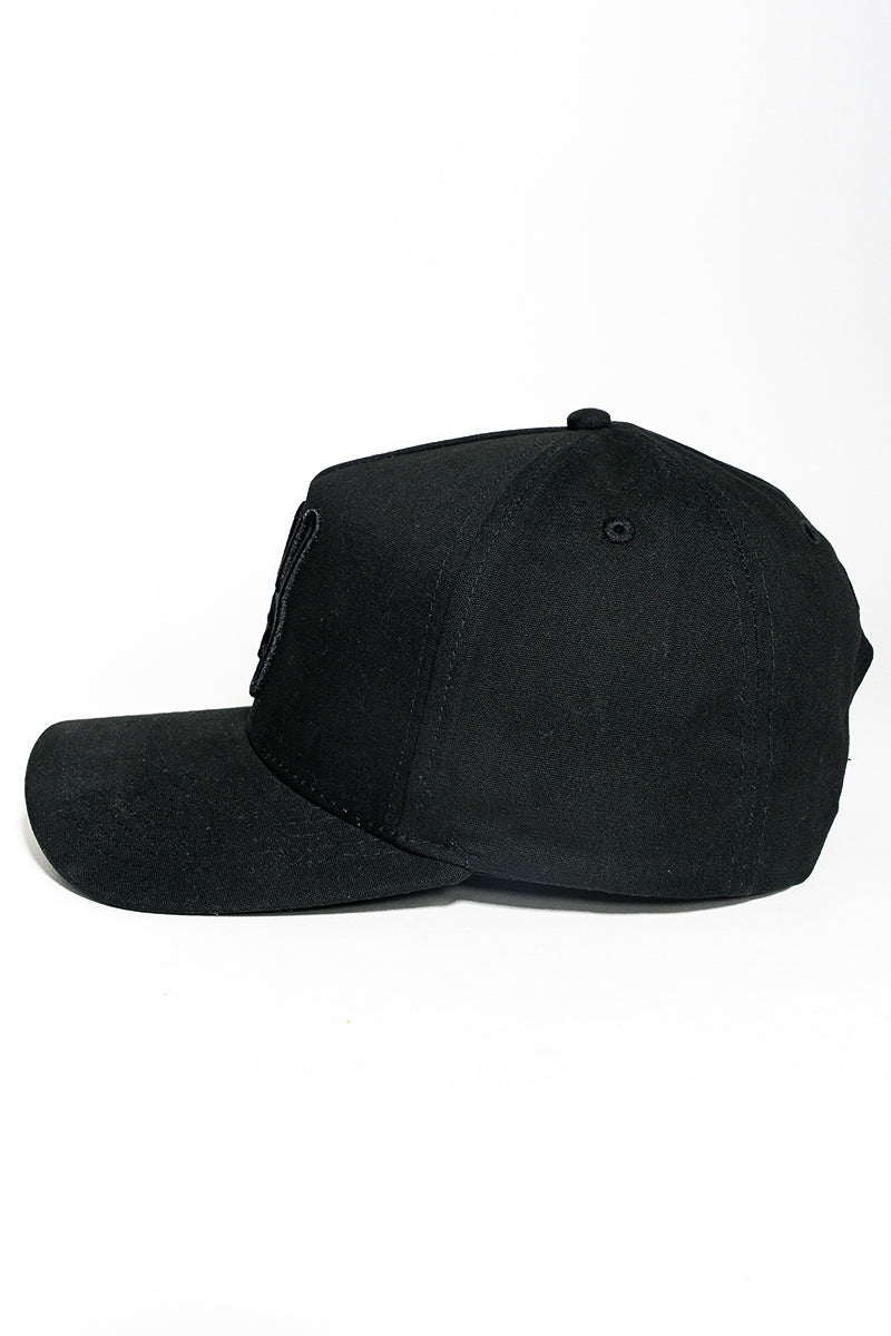 Stealth Black Deuce Peace A-Frame Cap - Mens