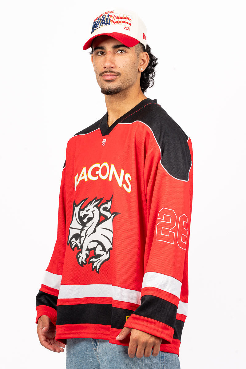 ST GEORGE ILLAWARRA DRAGONS NRL LAS VEGAS 26 LS JERSEY - Mens