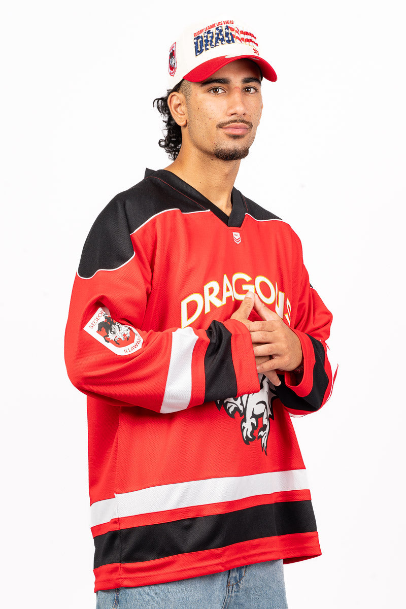 ST GEORGE ILLAWARRA DRAGONS NRL LAS VEGAS 26 LS JERSEY - Mens