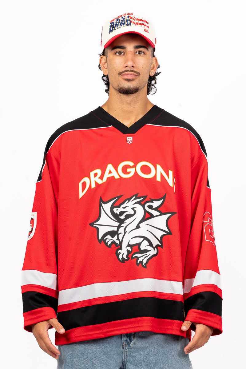 ST GEORGE ILLAWARRA DRAGONS NRL LAS VEGAS 26 LS JERSEY - Mens
