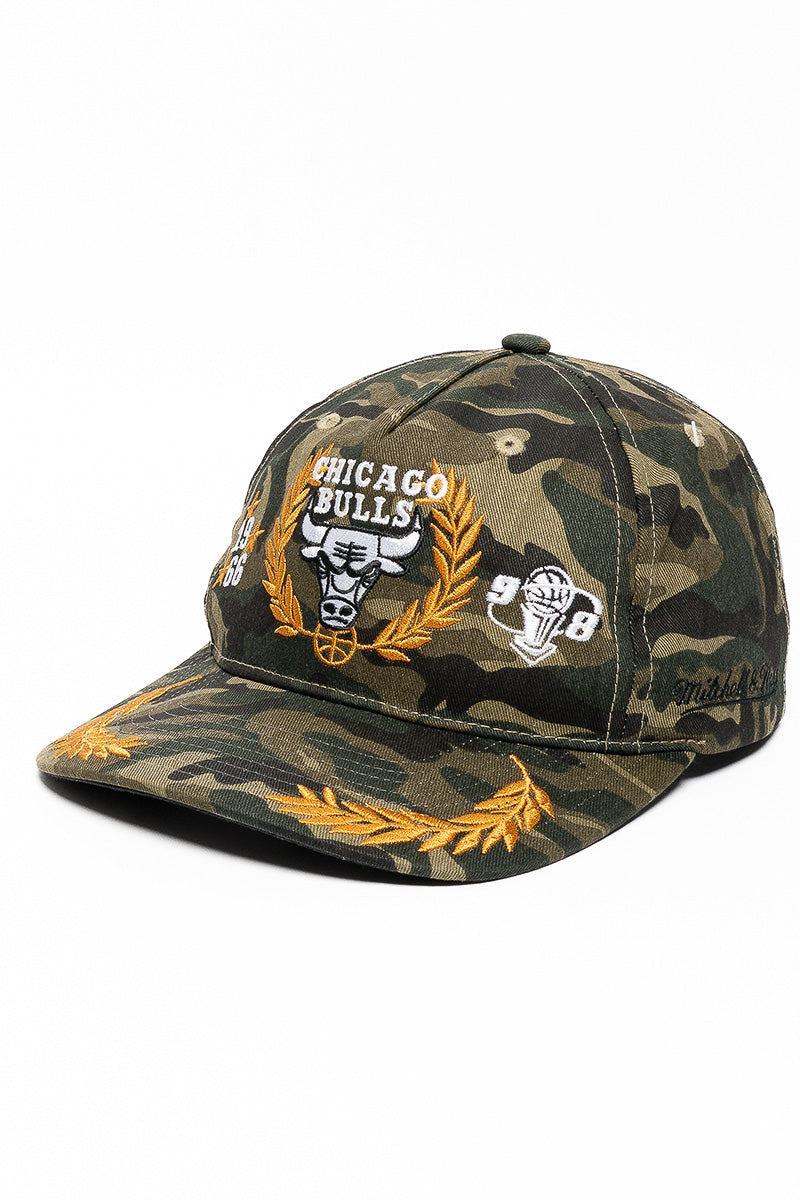 CHICAGO BULLS CAMO TEXT & STARS  CAP - Mens