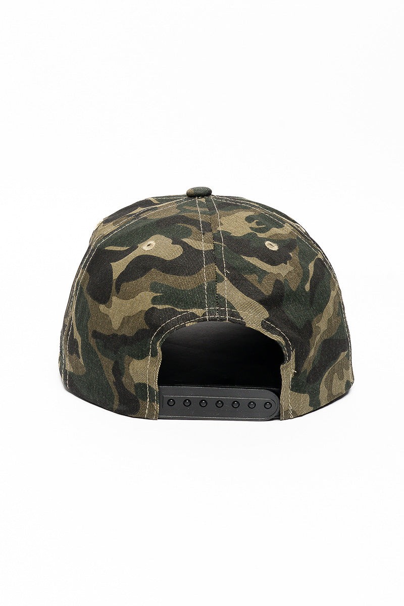 LA LAKERS CAMO TEXT & STARS  CAP - Mens