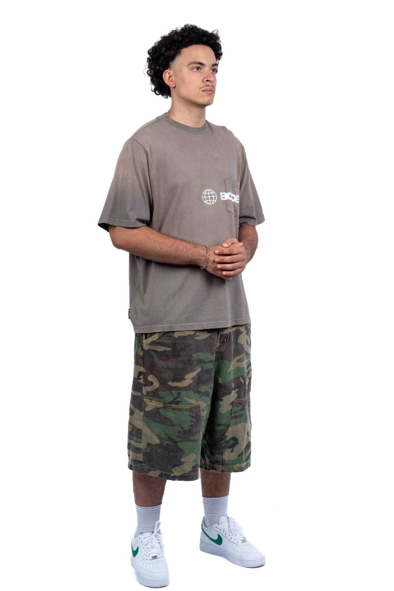 American Bodega Pocket Logo Charcoal Tee - Mens