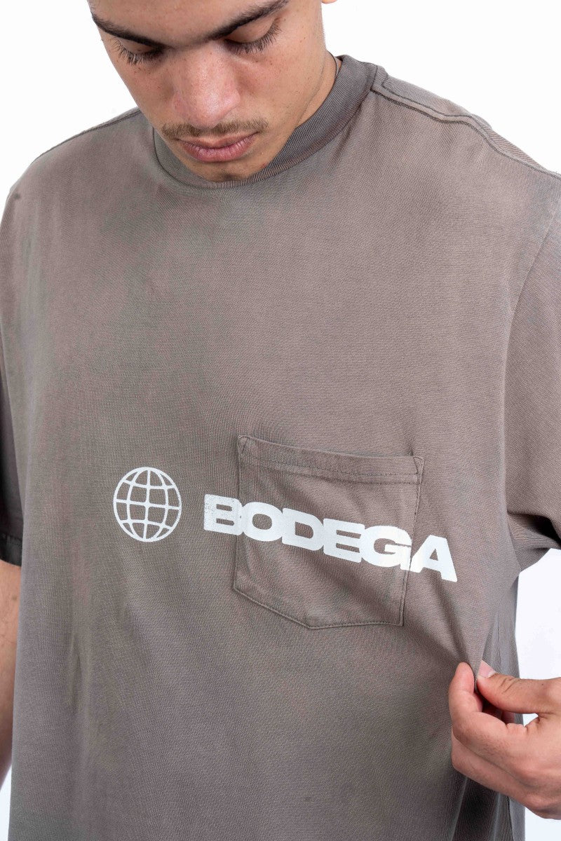 American Bodega Pocket Logo Charcoal Tee - Mens