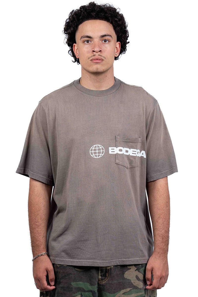 American Bodega Pocket Logo Charcoal Tee - Mens