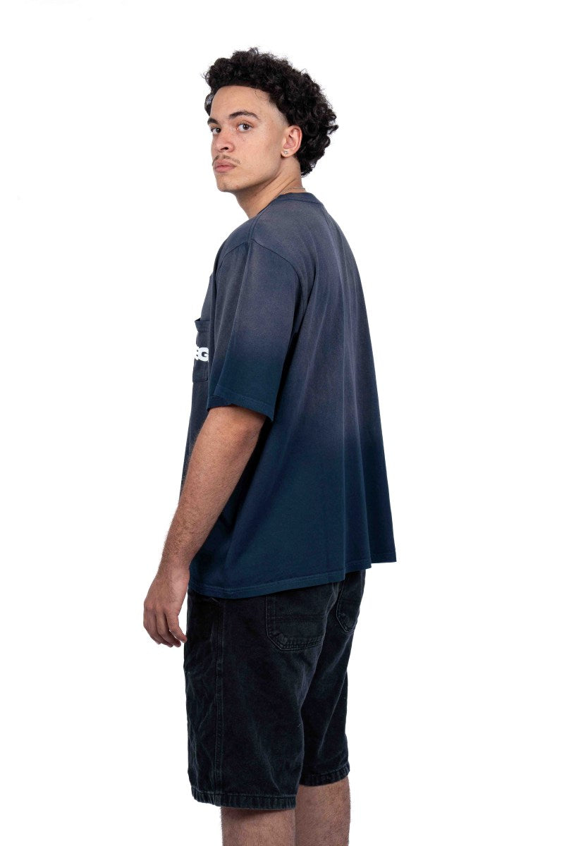 American Bodega Pocket Logo Navy Tee - Mens