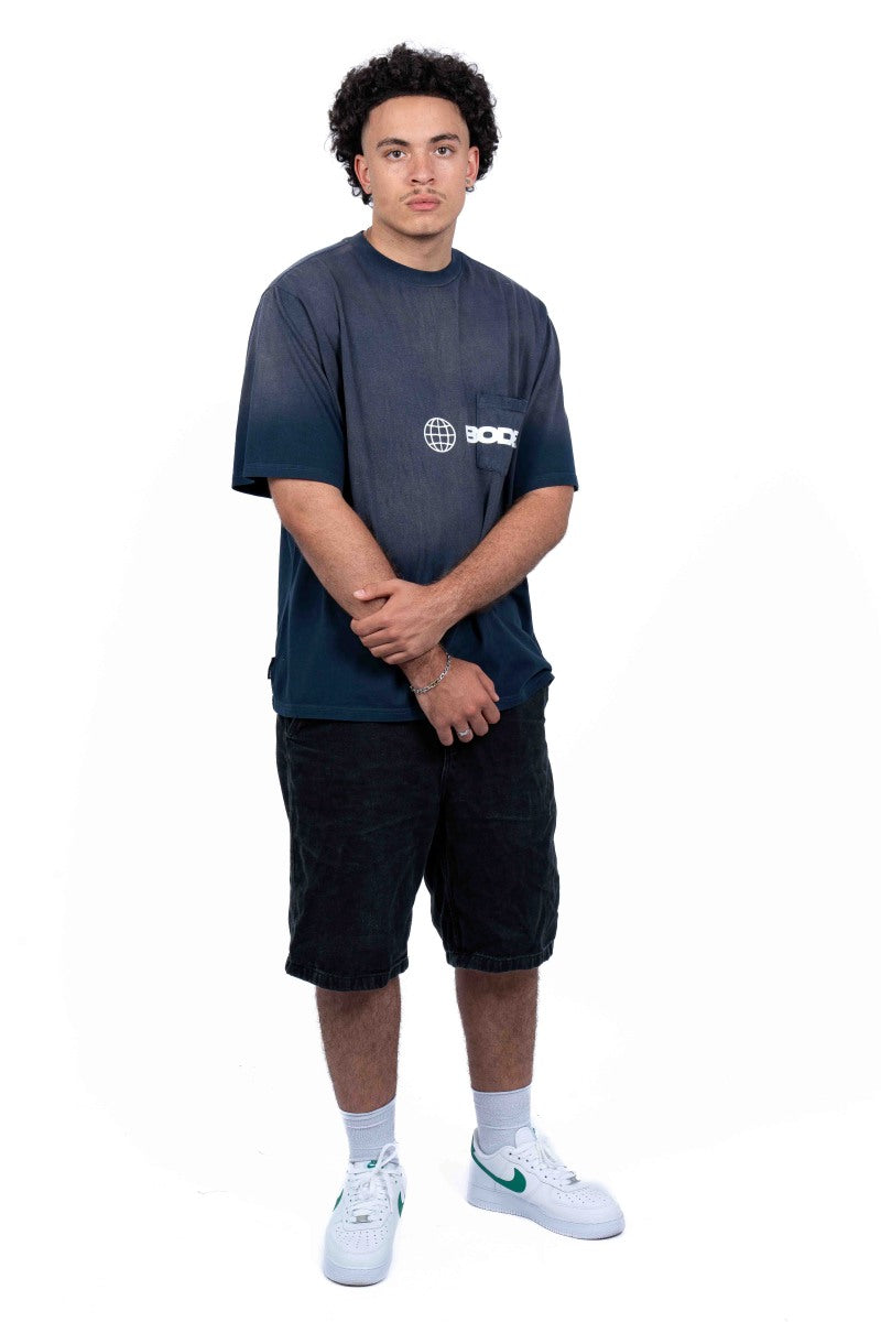 American Bodega Pocket Logo Navy Tee - Mens