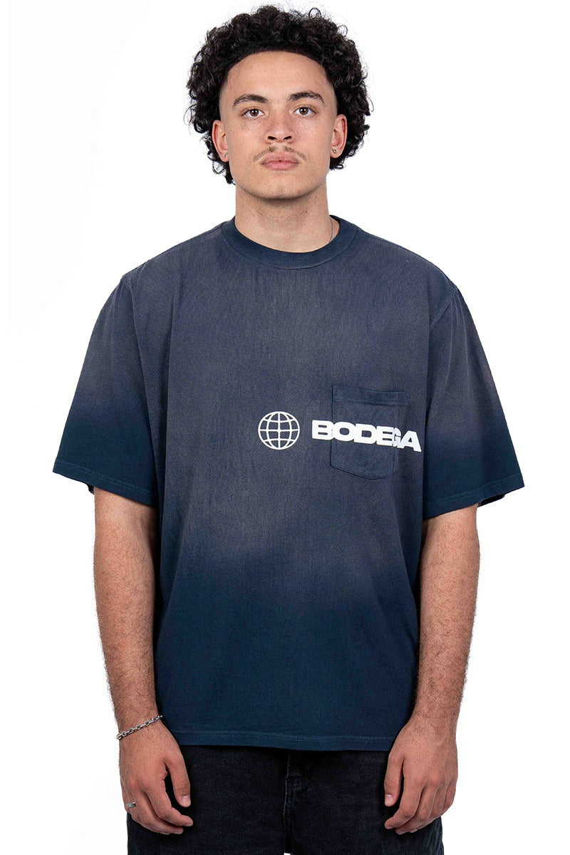 American Bodega Pocket Logo Navy Tee - Mens