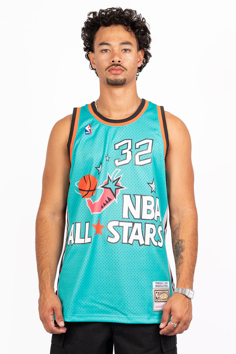 1996 ALL-STAR NBA SWINGMAN JERSEY SHAQUILLE ONEAL- TEAL MENS