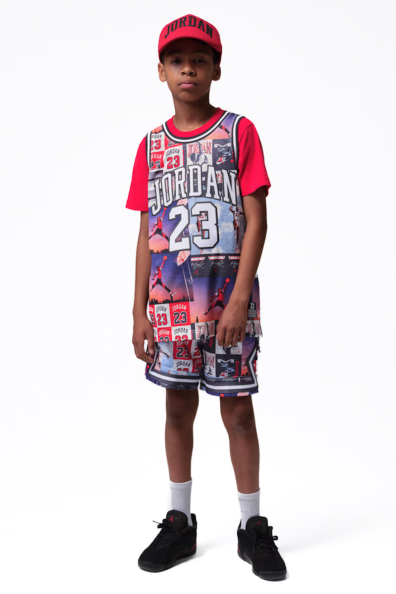 Jordan All Over Print Diamond Youth Shorts