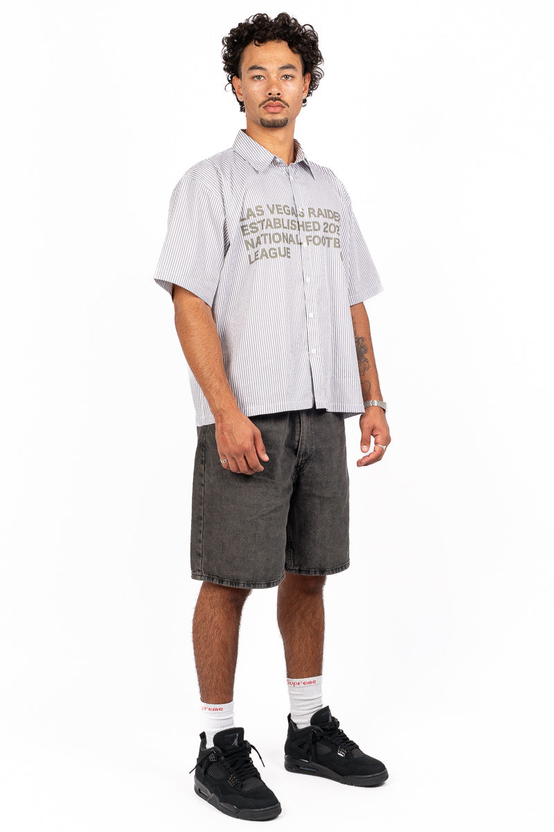 Las Vegas Raiders Graphic Boxy Stripe Shirt