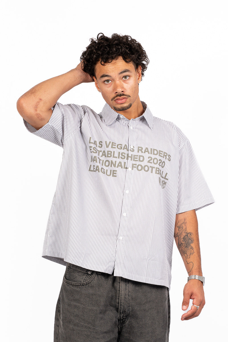 Las Vegas Raiders Graphic Boxy Stripe Shirt