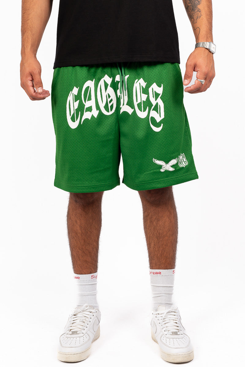 Philadelphia Eagles Stars & Text Mesh Shorts - Mens